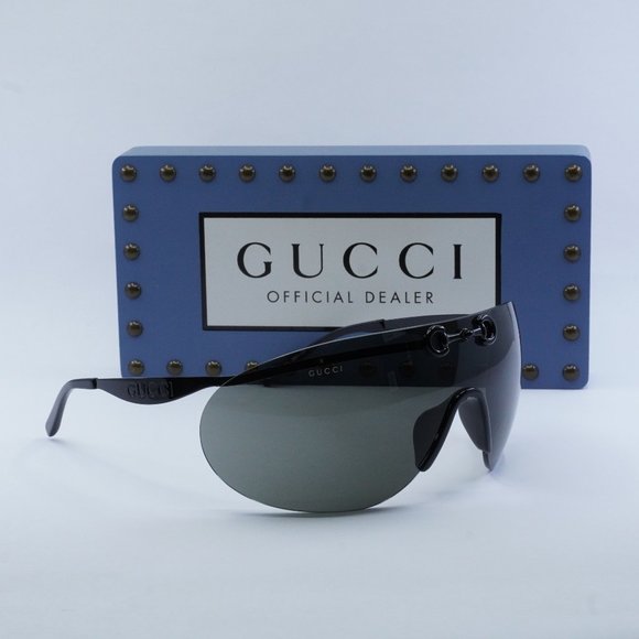 FINAL PRICE NEW GUCCI GG1656S 001 BLACK GREY SUNGLASSES - Picture 9 of 11